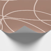 Mocha Mousse Abstracte handgetekende doodles (1) Cadeaupapier (Hoek)