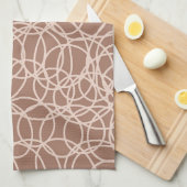 Mocha Mousse Abstracte handgetekende doodles (2) Theedoek (Quarter Fold)