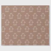 Mocha Mousse Beige Gingerbread Man A47B67 Cadeaupapier (Vlak)