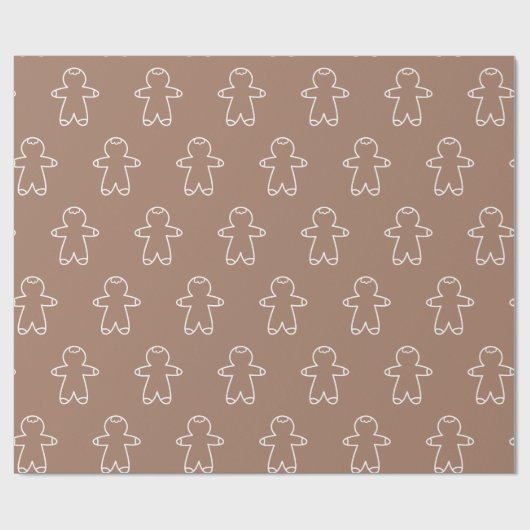 Mocha Mousse Beige Gingerbread Man A47B67 Cadeaupapier (Vlak)