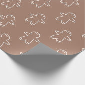 Mocha Mousse Beige Gingerbread Man A47B67 Cadeaupapier (Hoek)