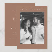 Mocha Mousse Boho Foto Sla de datum op Kaart (Voorkant / Achterkant)