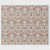 Mocha mousse bos-/bosdieren en planten cadeaupapier (Vlak)