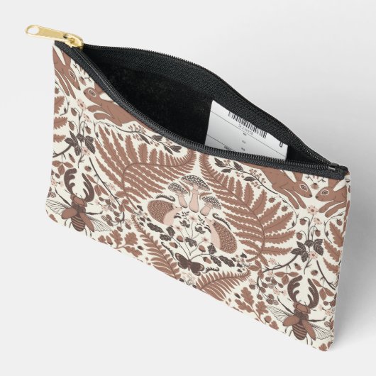 Mocha mousse bos-/bosdieren en planten etui (Open)