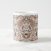 Mocha mousse bos-/bosdieren en planten grote koffiekop (Voorkant)