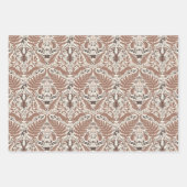 Mocha mousse bos-/bosdieren en planten inpakpapier vel (Voorkant 3)