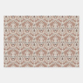 Mocha mousse bos-/bosdieren en planten inpakpapier vel (Voorkant 2)