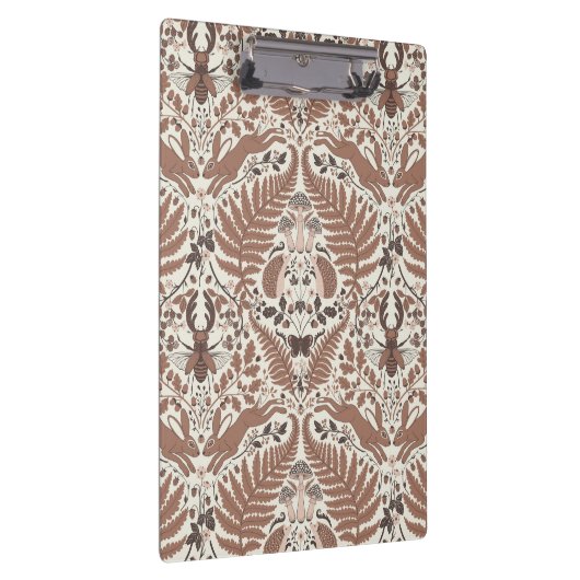 Mocha mousse bos-/bosdieren en planten klembord (Rechts)