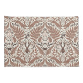 Mocha mousse bos-/bosdieren en planten kussensloop (Achterkant-Rechts)