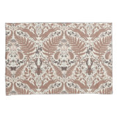 Mocha mousse bos-/bosdieren en planten kussensloop (Voorkant-Rechts)