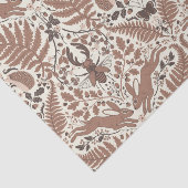 Mocha mousse bos-/bosdieren en planten tissuepapier (Detail)