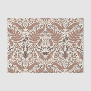 Mocha mousse bos-/bosdieren en planten tissuepapier