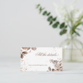 Mocha Mousse Botanical alle details 1 Informatiekaartje (Staand voorkant)