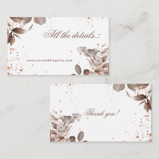 Mocha Mousse Botanical alle details 1 Informatiekaartje (Voorkant / Achterkant)