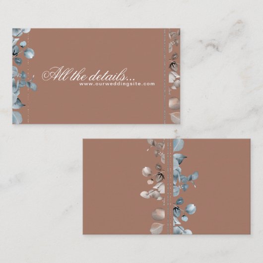 Mocha Mousse Botanical alle details 2 Informatiekaartje (Voorkant / Achterkant)