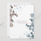 Mocha Mousse Botanical bewaar de datum Kaart (Achterkant)