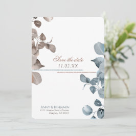 Mocha Mousse Botanical bewaar de datum Kaart
