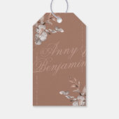 Mocha Mousse Botanische dank u label Cadeaulabel (Achterkant)