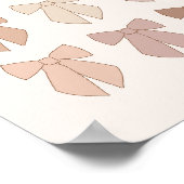 Mocha Mousse Bows Preppy Coquette Poster (Hoek)