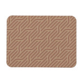 Mocha Mousse Brown Buffed Beige Wavy Line Pattern Magneet (Horizontaal)