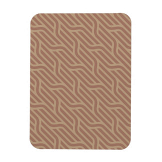 Mocha Mousse Brown Buffed Beige Wavy Line Pattern Magneet