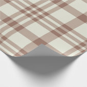 Mocha Mousse Brown Plaid Tartan Pattern Cadeaupapier (Hoek)
