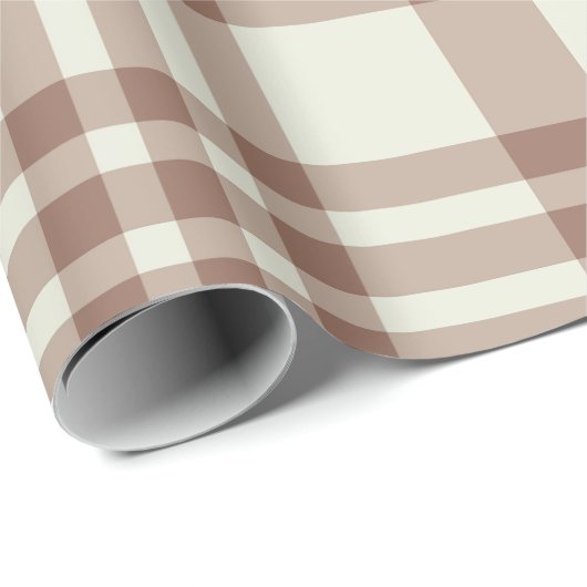 Mocha Mousse Brown Plaid Tartan Pattern Cadeaupapier (Rol Hoek)