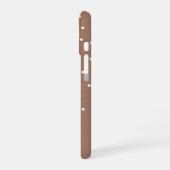 Mocha Mousse Brown Tiny Polka Dot 2025 iPhone 16 Hoesje (Linkerkant)