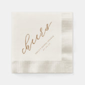 Mocha Mousse Bruiloftsfeest Servetten (Voorkant)