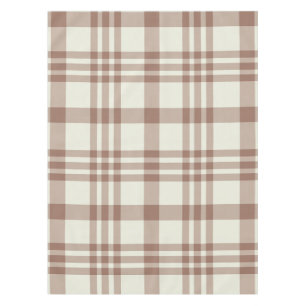 Mocha Mousse Bruine Geruite Tartan Patroon  Tafelkleed