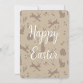 Mocha mousse Bunnies Paasbrunch en eierjacht Kaart (Achterkant)