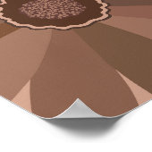 Mocha Mousse Daisy Floral Poster (Hoek)