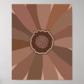 Mocha Mousse Daisy Floral Poster (Voorkant)
