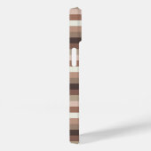 Mocha Mousse en accenten Horizontaal Stripe Patroo Case-Mate iPhone Case (Achterkant / Rechts)