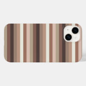 Mocha Mousse en accenten Horizontaal Stripe Patroo Case-Mate iPhone Case (Achterkant (horizontaal))