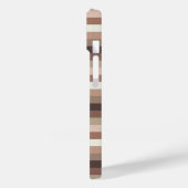 Mocha Mousse en accenten Horizontaal Stripe Patroo Case-Mate iPhone Case (Achterkant / Links)