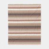 Mocha Mousse en accenten Horizontaal Stripe Patroo Fleece Deken (Voorkant)