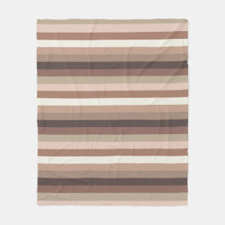 Mocha Mousse en accenten Horizontaal Stripe Patroo Fleece Deken