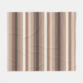 Mocha Mousse en accenten Horizontaal Stripe Patroo Fleece Deken (Voorkant (Horizontaal))