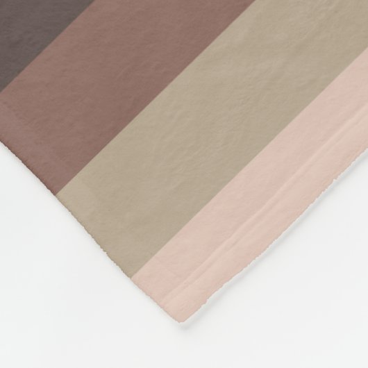 Mocha Mousse en accenten Horizontaal Stripe Patroo Fleece Deken (Hoek)