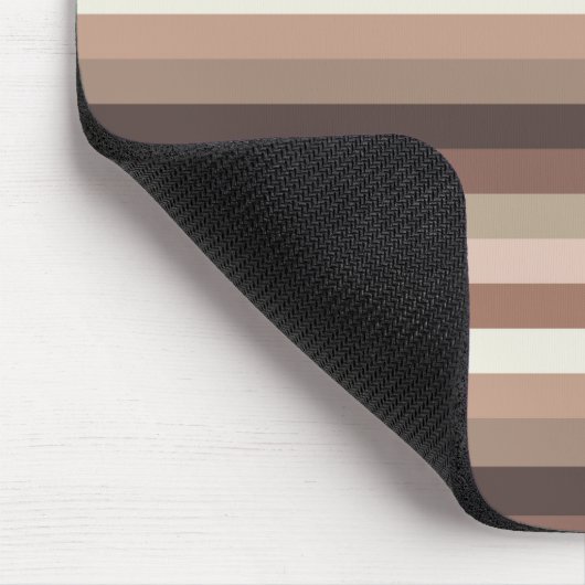 Mocha Mousse en accenten Horizontaal Stripe Patroo Muismat (Hoek)