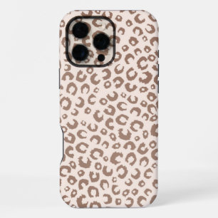 Mocha Mousse en Crème Tan Leopard Patroon iPhone 16 Pro Max Hoesje