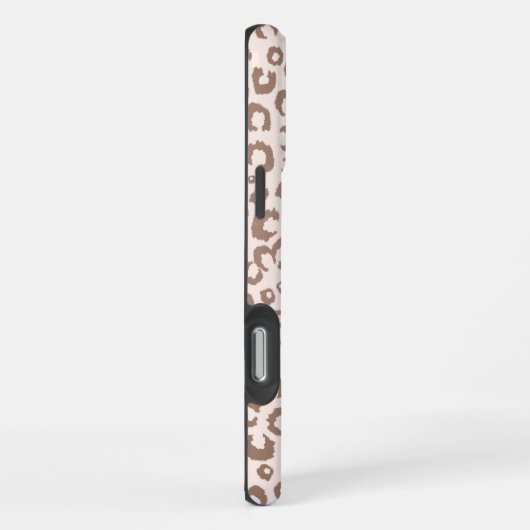 Mocha Mousse en Crème Tan Leopard Patroon iPhone Hoesje (Rechterkant)