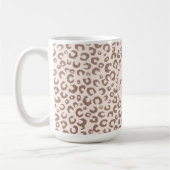 Mocha Mousse en Crème Tan Leopard Patroon Koffiemok (Links)
