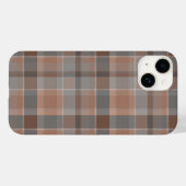 Mocha mousse en grijs geruit Case-Mate iPhone case (Achterkant (horizontaal))