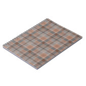 Mocha mousse en grijs geruit notitieboek (Linkerzijde)