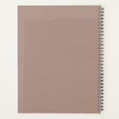 Mocha mousse en grijs geruit planner (Achterkant)
