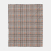 Mocha mousse en gripp geruit fleece deken (Voorkant)