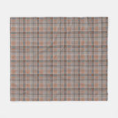 Mocha mousse en gripp geruit fleece deken (Voorkant (Horizontaal))