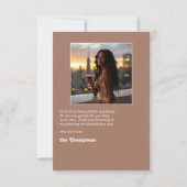 Mocha Mousse Espresso Martini Bruiloftsfotografie Bedankkaart (Achterkant)